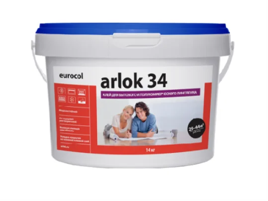 Клей Arlok 34 (1,3 кг) 320-480 г/м2, для бытового линолеума в Барнауле