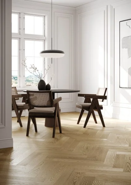 Паркетная доска Quartz Parquet Английская Ёлка Дуб Шампань 33-414 в Барнауле