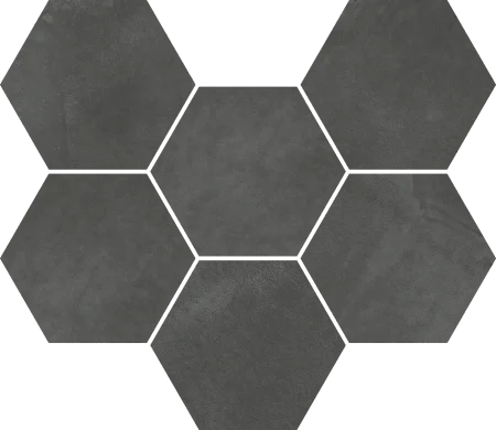 Керамогранит Italon Континуум Петрол Мозаика Гексагон (Натуральная 25х29) в Барнауле