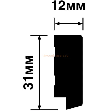 Финишный молдинг LF124B GR15K левый декорированный (31х12х2700мм) в Барнауле