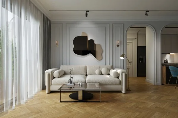 Паркетная доска Quartz Parquet Штучный паркет Вяз Кенигсберг 44-550-62 в Барнауле