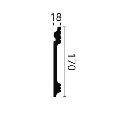 Плинтус NMC Wallstyl FL17 (170х18х2000 мм) в Барнауле