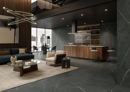 Керамогранит Italon Метрополис Империал Блэк 80х80 (Натуральная и Реттифицированная) в Барнауле