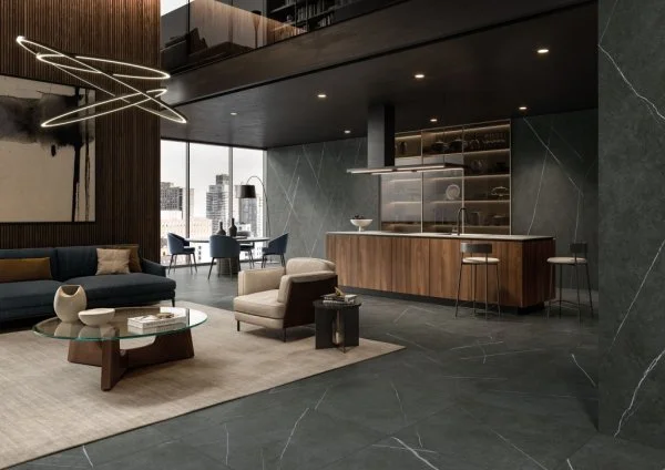 Керамогранит Italon Метрополис Империал Блэк 120х278 (Натуральная и Реттифицированная) в Барнауле