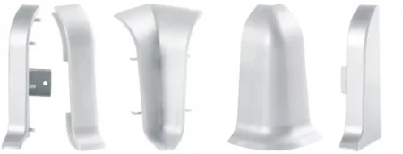 Угол наружный для плинтуса ALP-C43 Серебро (ПВХ) в Барнауле