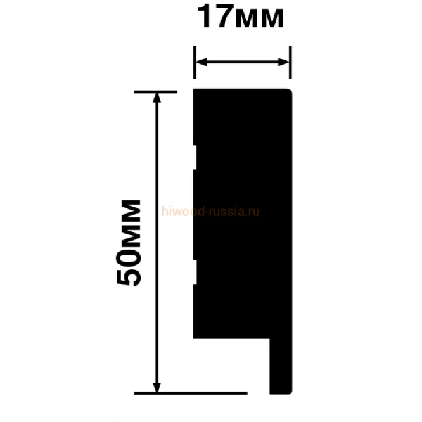 Финишный молдинг LF1 W50 (50х17х2700мм) в Барнауле