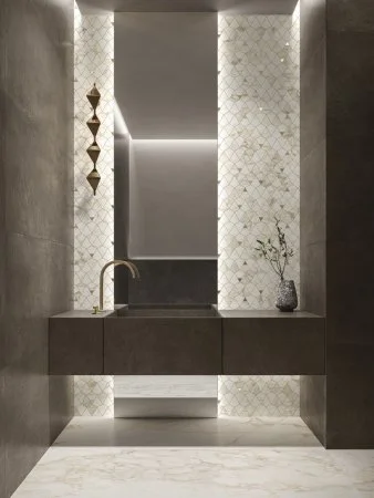 Керамогранит Italon Этернум Каррара Мозаика Вертекс 25.8х30 (Натуральная) в Барнауле