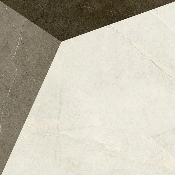 Керамогранит Coliseum Фьямма Уайт Вставка Фрэйм 60х60 (Натуральный и Реттифицированный) в Барнауле