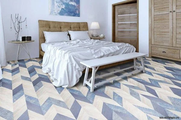 Пробковое покрытие CorkStyle Chevron Blue (1235*305*6 мм) HC в Барнауле