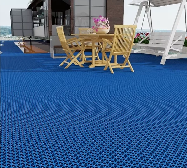 Грязезащитное рулонное покрытие ЗигЗаг Синий 4,5 мм (1,2 м) Китай в Барнауле