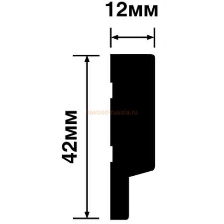 Финишный молдинг LF124A S339S правый декорированный (42х12х2700мм) в Барнауле