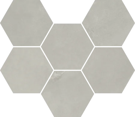 Керамогранит Italon Континуум Сильвер Мозаика Гексагон (Натуральная 25х29) в Барнауле