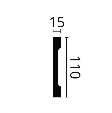 Плинтус NMC Wallstyl FD2S (110х15х2000 мм) в Барнауле