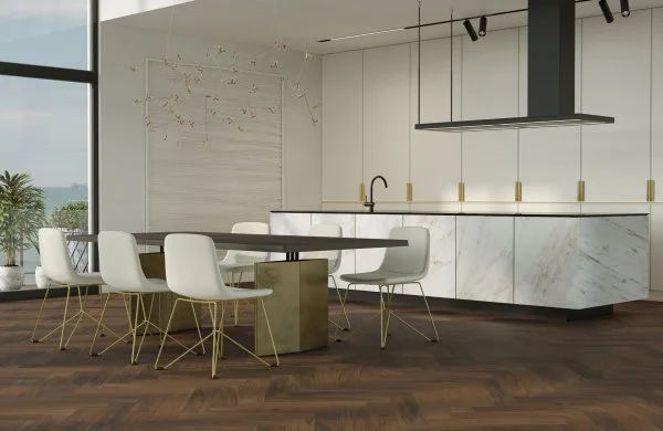 Паркетная доска Quartz Parquet Английская Ёлка Орех Американский 33-400-29 в Барнауле