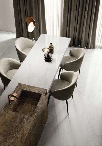 Керамогранит Italon Шарм Делюкс Бьянко Микеланджело 60х120 (Паттинированная и реттифицированная) в Барнауле