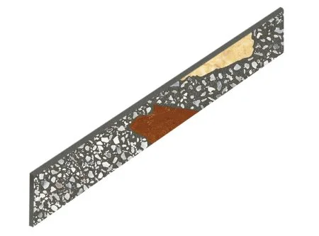 Керамогранит Coliseum Палладио Блэк Плинтус (Натуральный, 7,2х60) в Барнауле