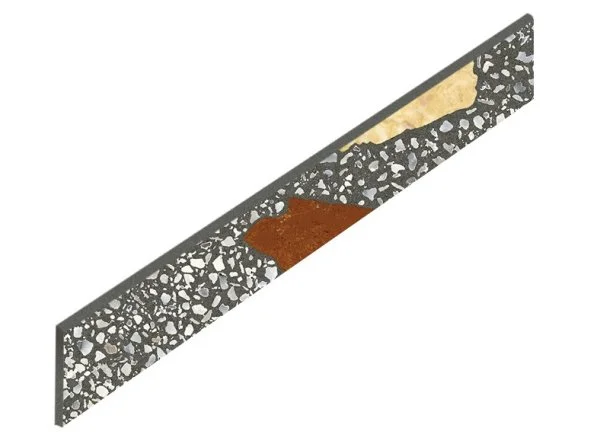 Керамогранит Coliseum Палладио Блэк Плинтус (Натуральный, 7,2х60) в Барнауле