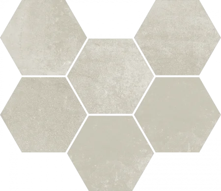 Керамогранит Coliseum Экспо Уайт Мозаика Гексагон (Натуральная, 25х29) в Барнауле