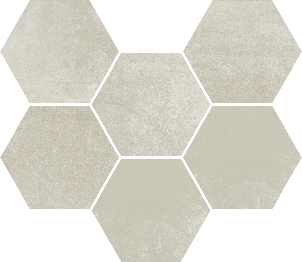 Керамогранит Coliseum Экспо Уайт Мозаика Гексагон (Натуральная, 25х29) в Барнауле