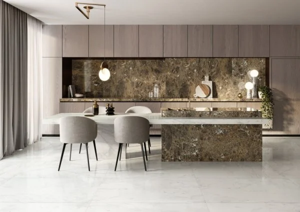 Керамогранит Italon Шарм Делюкс Бьянко Микеланджело 60х120 (Паттинированная и реттифицированная) в Барнауле