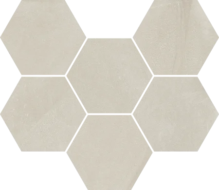 Керамогранит Italon Континуум Пьюр Мозаика Гексагон (Натуральная 25х29) в Барнауле