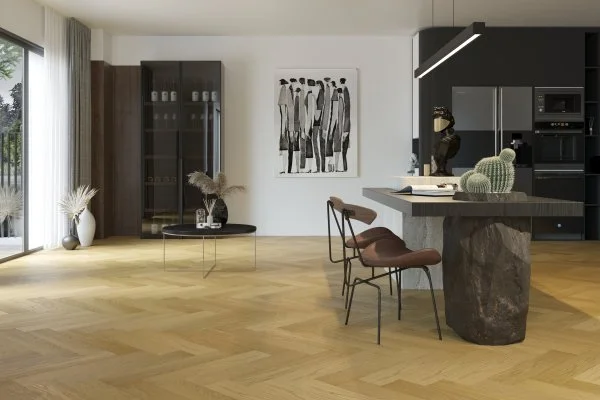 Паркетная доска Quartz Parquet Английская Ёлка Дуб Медовый Раф 33-463 в Барнауле