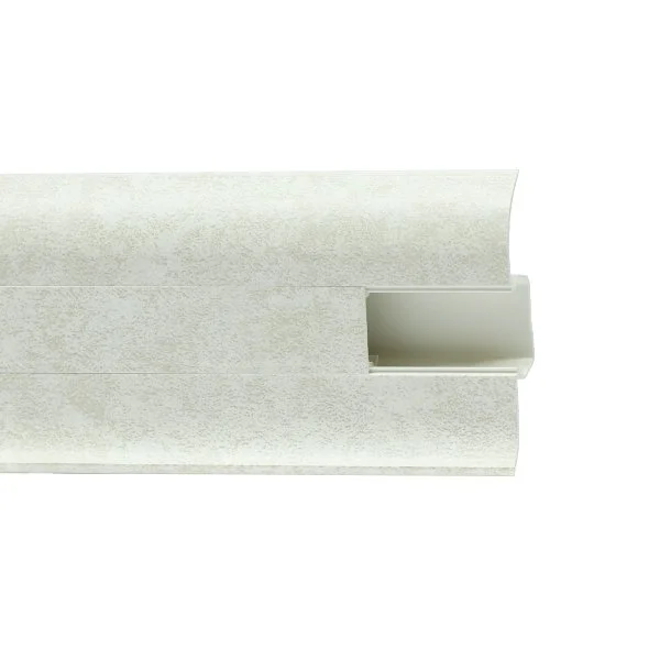 Пластиковый плинтус Royce №860 Белый Кварц (58х22х2200мм) в Барнауле