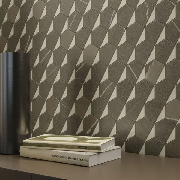 Керамогранит Italon Метрополис Мозаика Гексакон Ворм 25.4x31 (Натуральная) в Барнауле