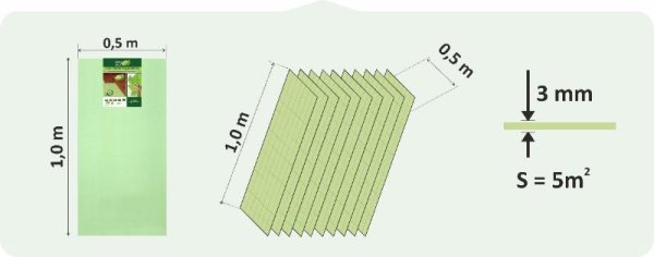 Подложка Зеленый лист 3 мм упаковка